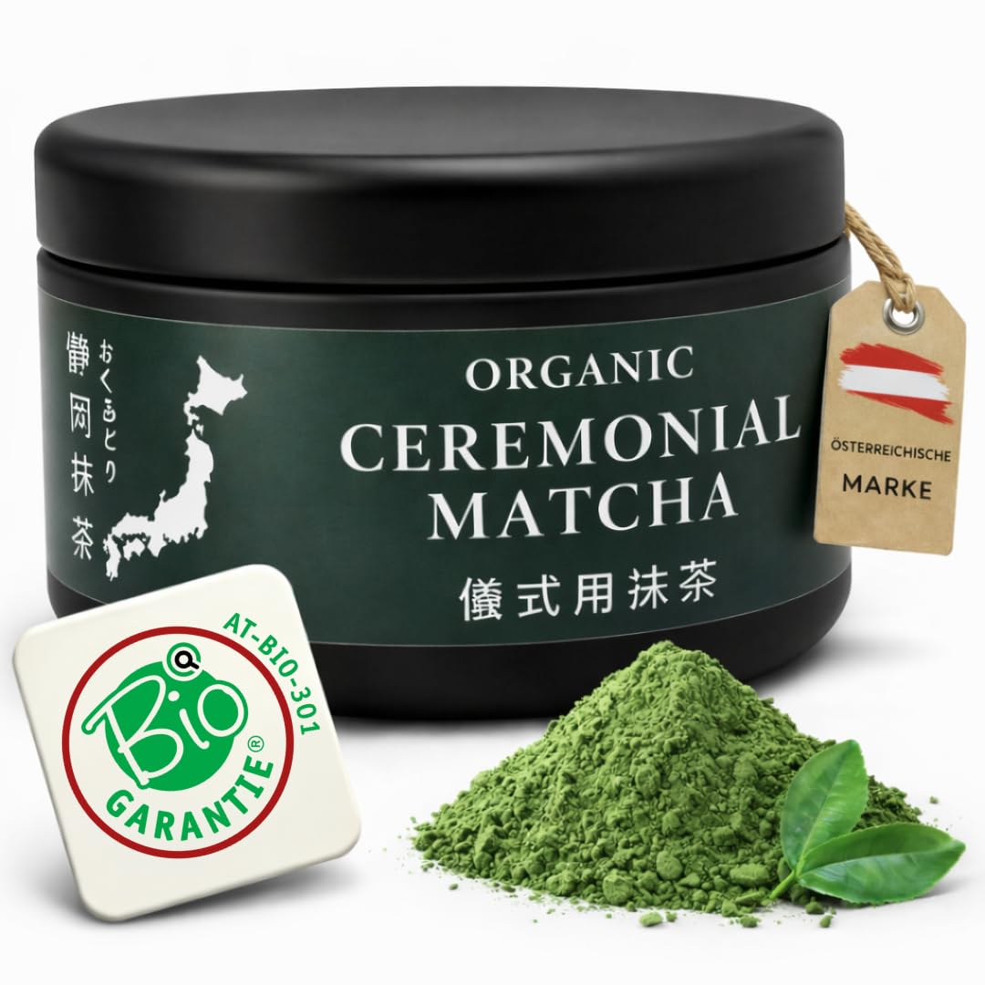 myMatcha Bio Ceremonial Grade Matcha Pulver – 100g – reiner Grüntee aus Japan – erste Ernte, traditionell steinvermahlen, 100% Bio-Qualität (AT-BIO-301) - Daily Edition