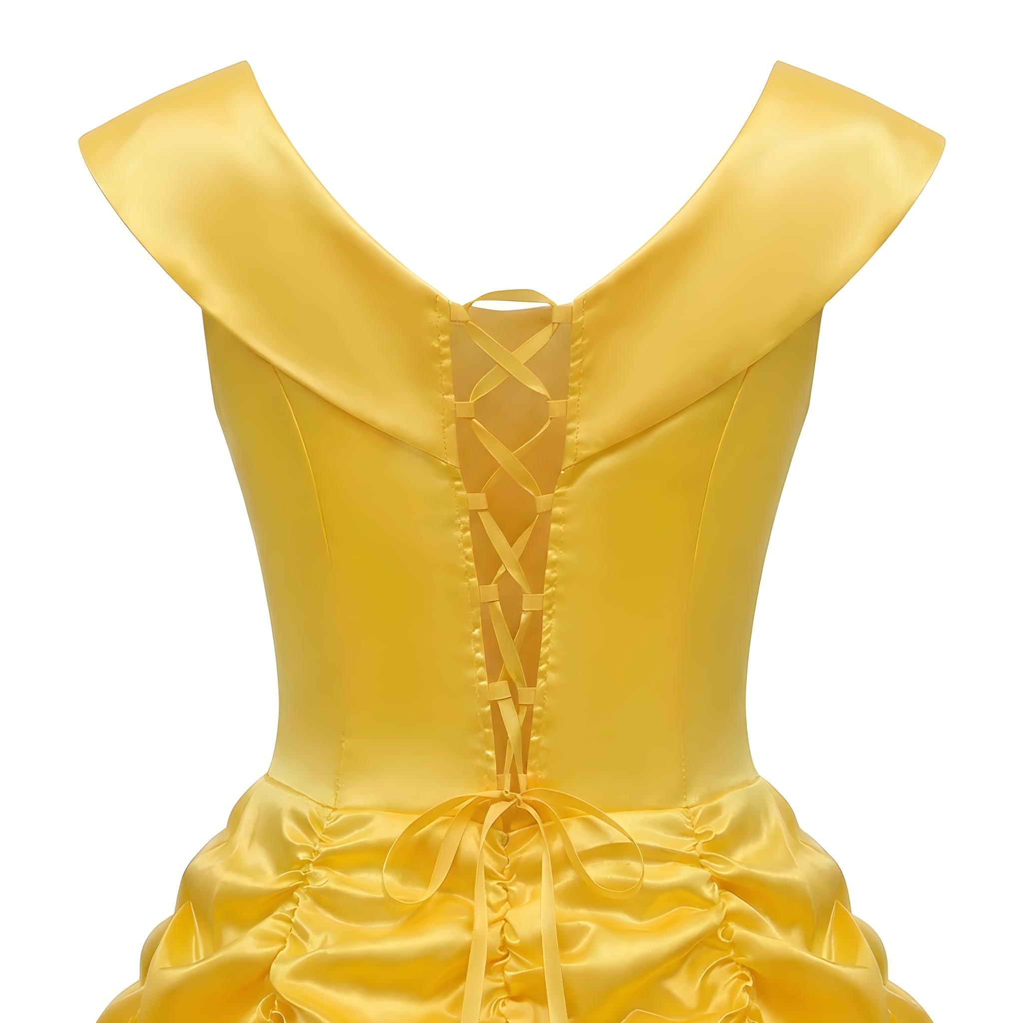 Drofe Prinzessinnenkleid, Kostüm für Damen, gelbes Kleid, Abschlussball, Party, Erwachsene