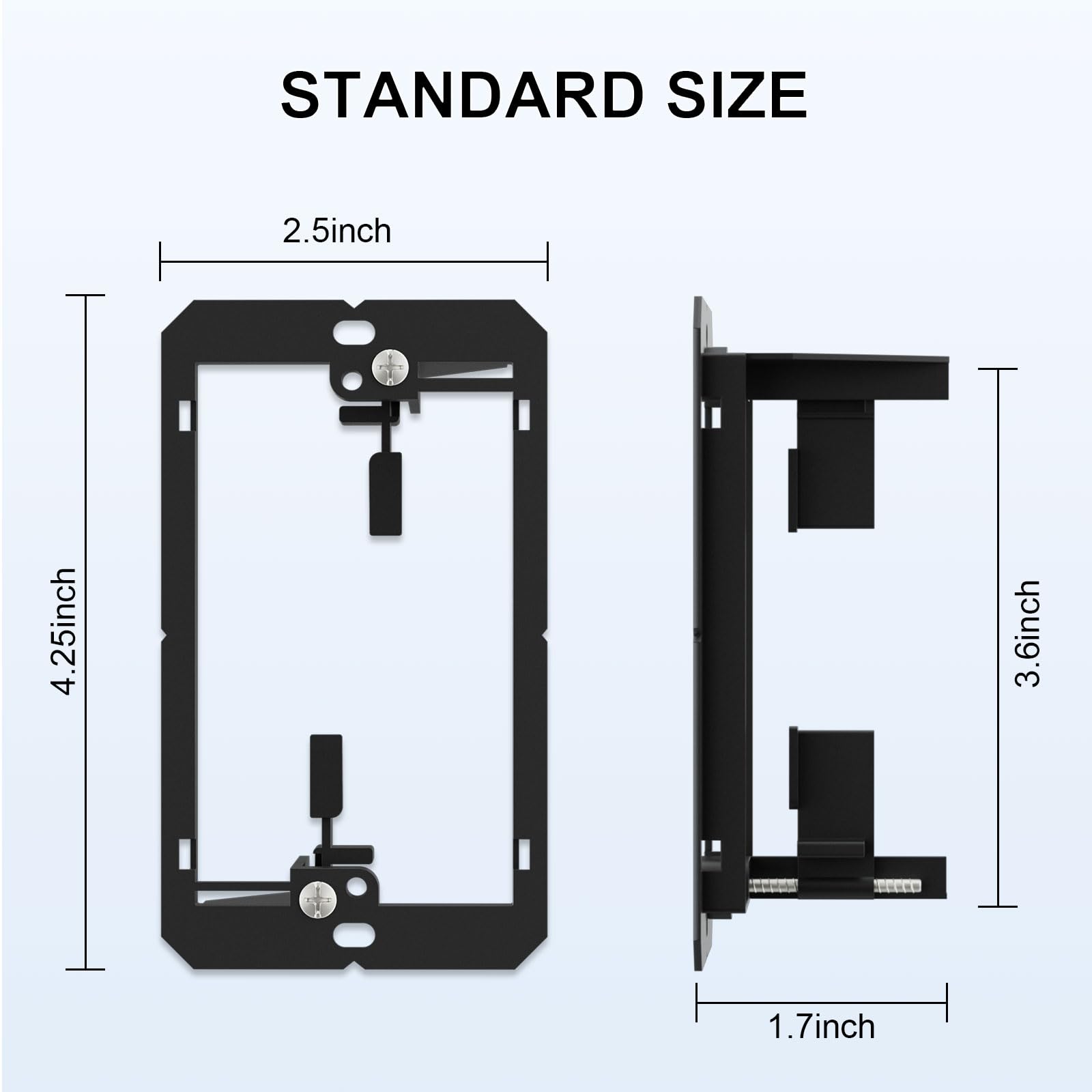 iwillink 1 Gang Low Voltage Mounting Bracket, Black, 10-Pack — Amazon image 2
