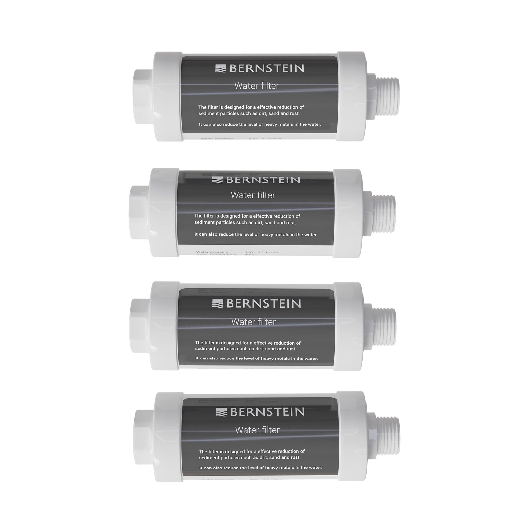 Bernstein 4x Wasserfilter für Dusch-WC 1102 Basic, 1102 Pro+, 1102 Premium und 1104 Basic, 1104 Pro+ Kalkschutz Filter für sauberes Wasser und längere Lebensdauer