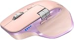 TECKNET Wireless Mouse, Bluetooth Mouse (BT5.3/5.0 & 2.4G) Rechargeable 4800 DPI Ergonomic Optical Mouse with 6 Adjustable, Quiet Clicks, USB A Receiver, 7 Buttons, Wide Compatibility - Grey