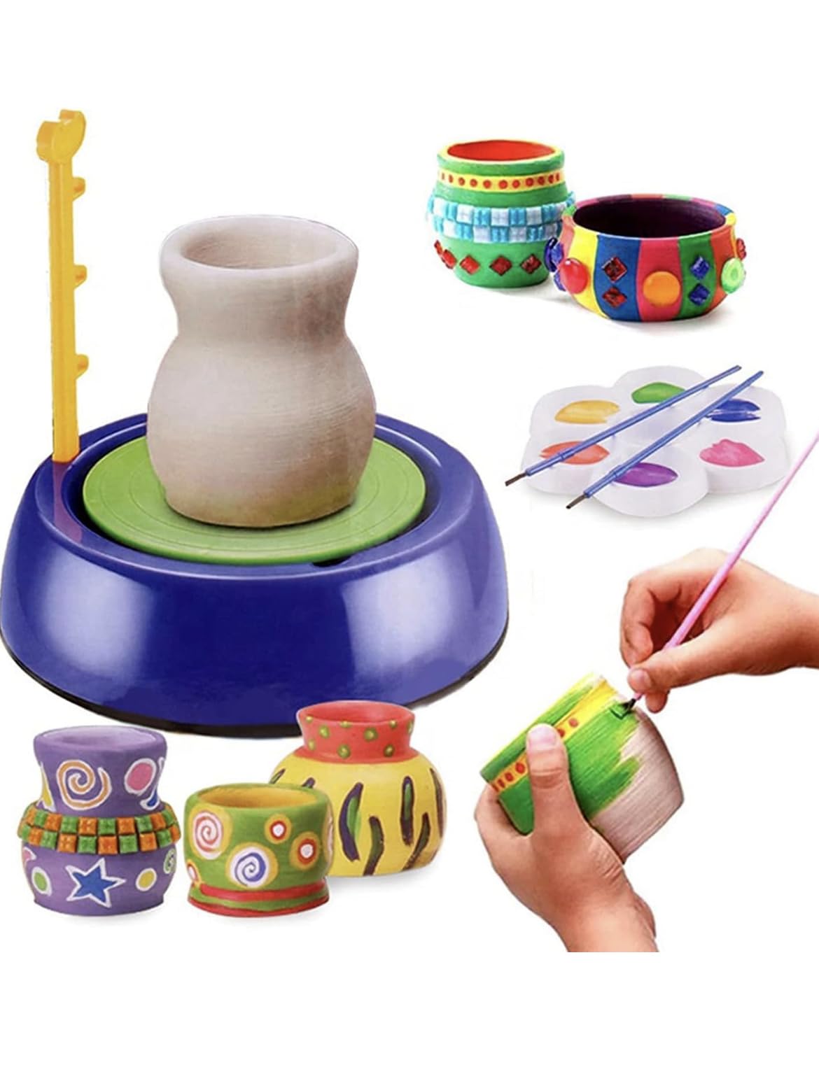 WBD Kids Pottery Wheel Kit - Battery Operated Pottery Wheel & Painting Kit for Beginners with Modeling Clay, Sculpting Clay & Tools, Arts & Crafts Kids Age 8-12, 9yrs+ (B0CJ76184Q) Amazon Price History, Amazon Price Tracker