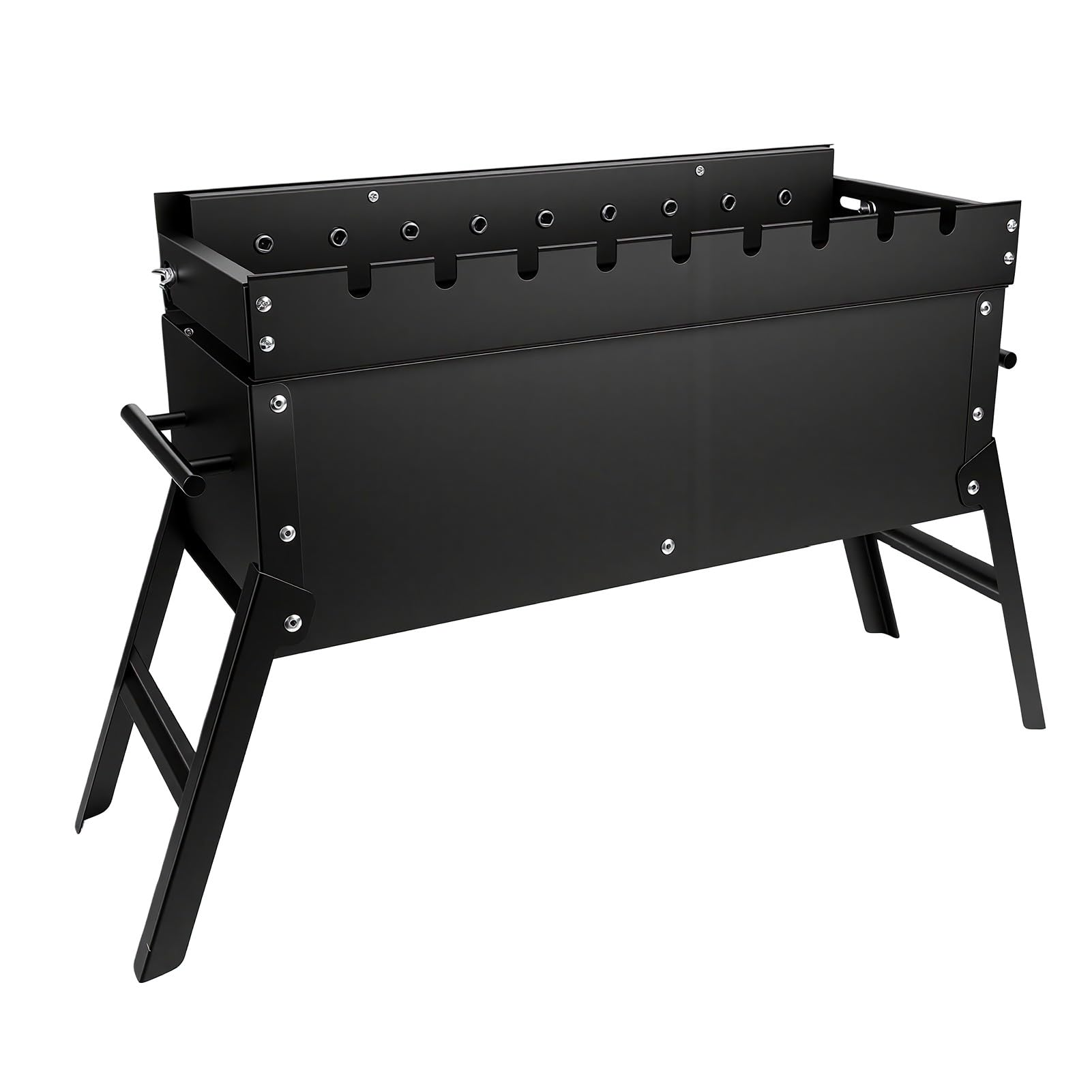 SUNGOOYUE Obrotowy Grill Węglowy 50 Cm, Stalowy Przenośny BBQ for