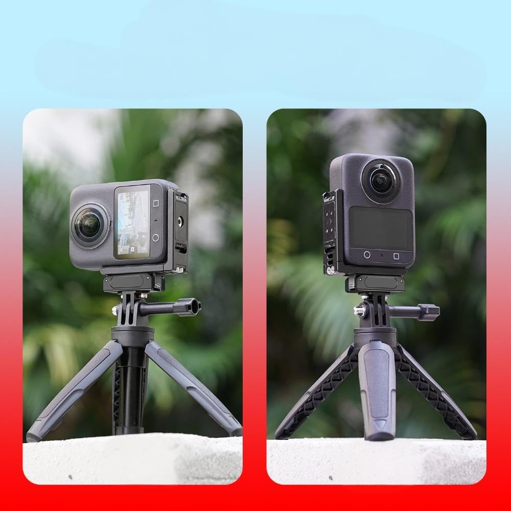 Staffa a forma di L compatibile con DJI Osmo 360, con attacco da 1/4", interruttore di scatto orizzontale/verticale veloce (versione aggiornata)