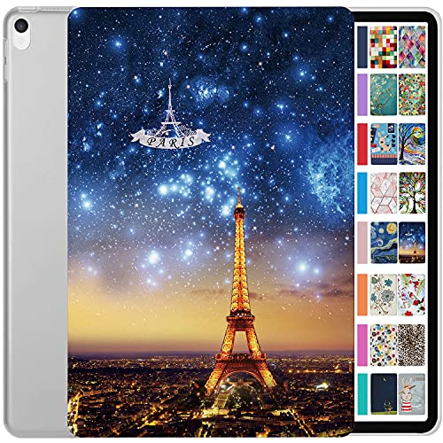 Image of DuraSafe Cases for iPad Air 3rd Gen 10.5 Inch 2017 /2019 [ PRO 10.5 Air 3 ] A1701 A1709 A1852 A2152 A2123 A2153 A2154 Printed Slim Hard Shell Protective Stand Cover - Paris Night
