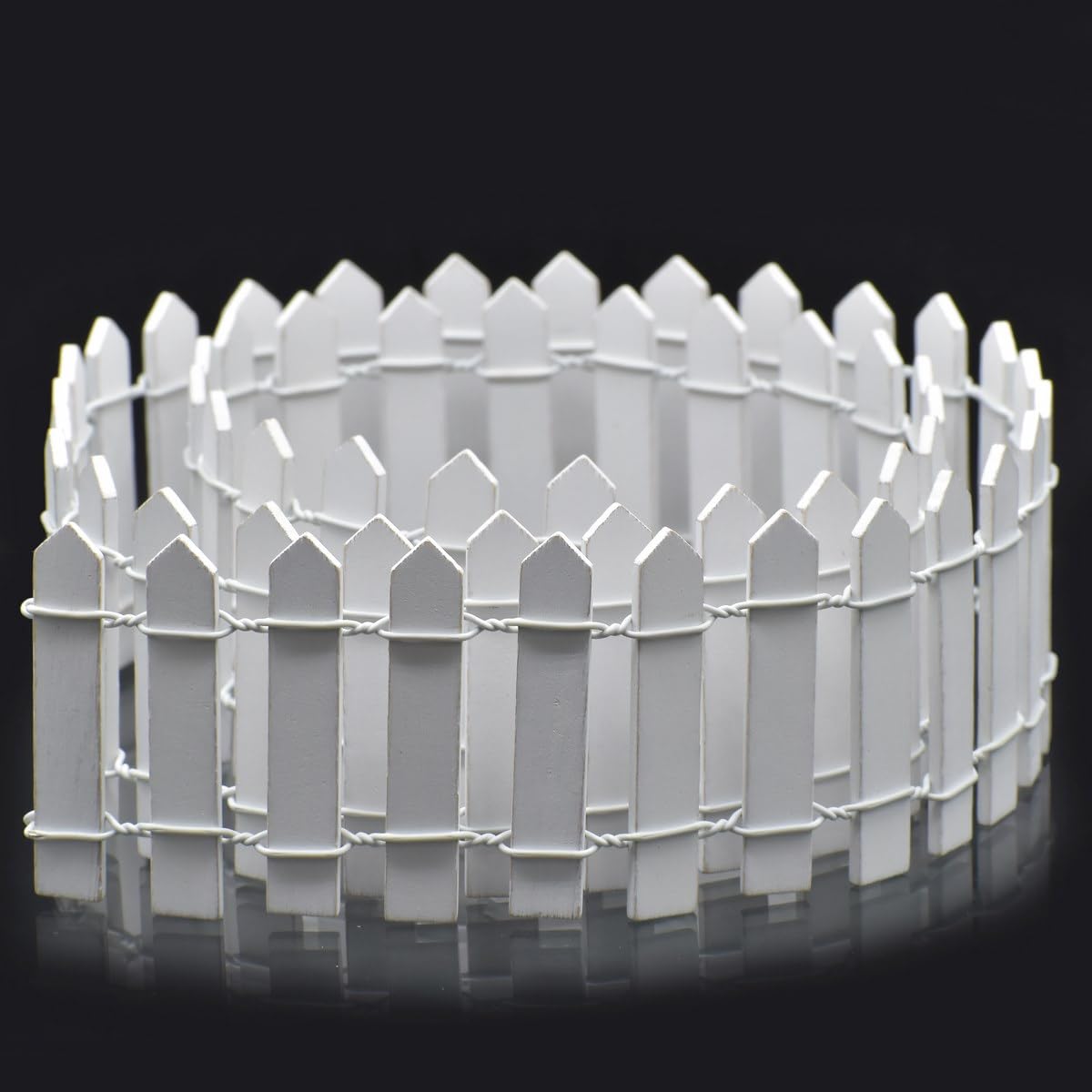 Eoast? Garden Miniature Fence Landscape Decoration Model Farmhouse Border - Miniature- Fence (Farmhouse Border Arrow Big White 90CMX5.5CM LB-RAIL4)