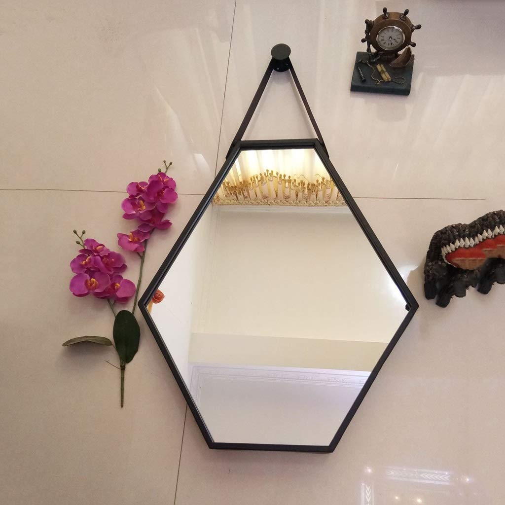 Specchi da Parete per Soggiorno Rotondo, Specchio da Bagno Europeo Specchio Decorativo Specchio da Toeletta Specchio da Appendere Specchio per Il Trucco (Size : 5667cm)