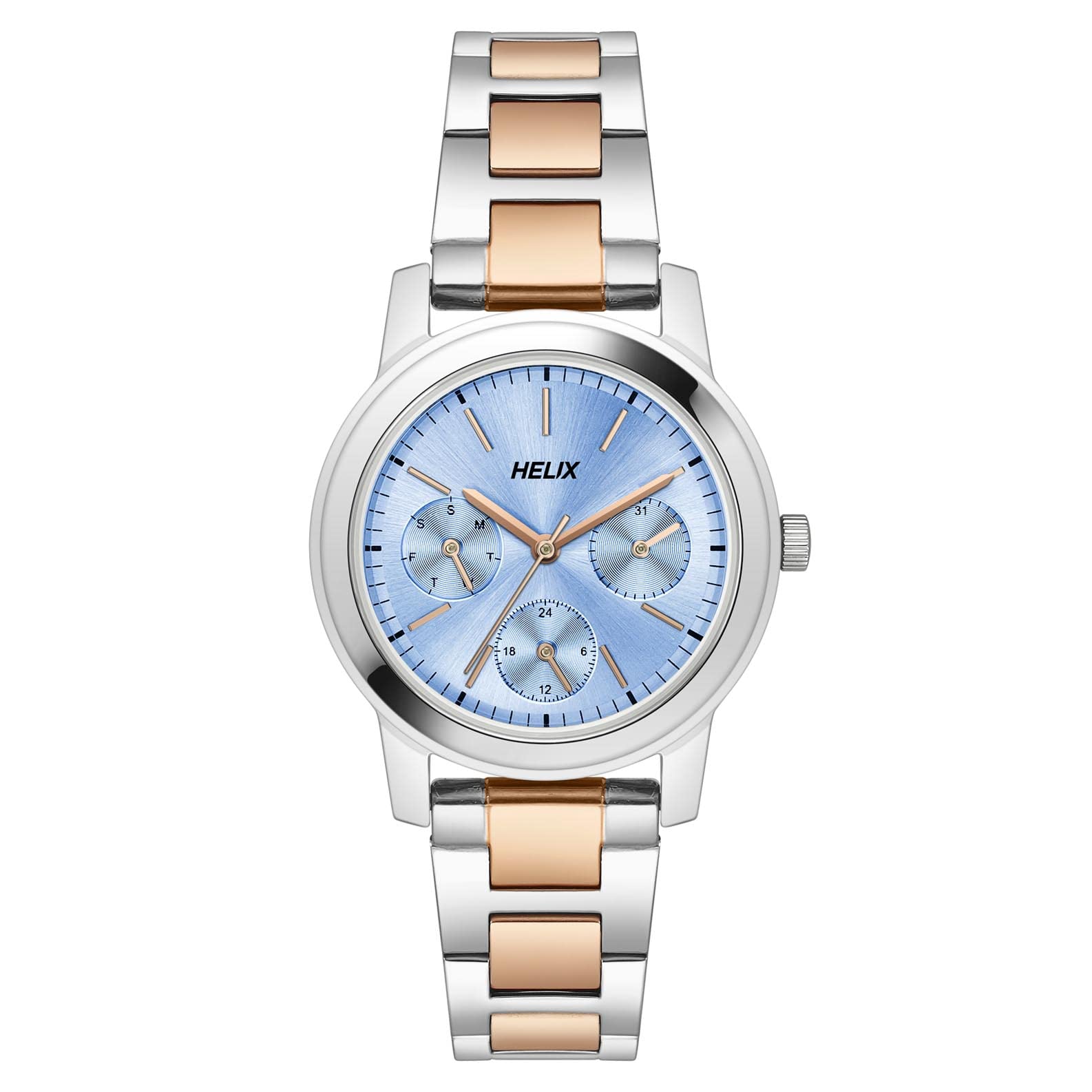 Helix Analog Blue Dial Womens Watch - TW052HL03 (B0BQYPTD4J) Amazon Price History, Amazon Price Tracker