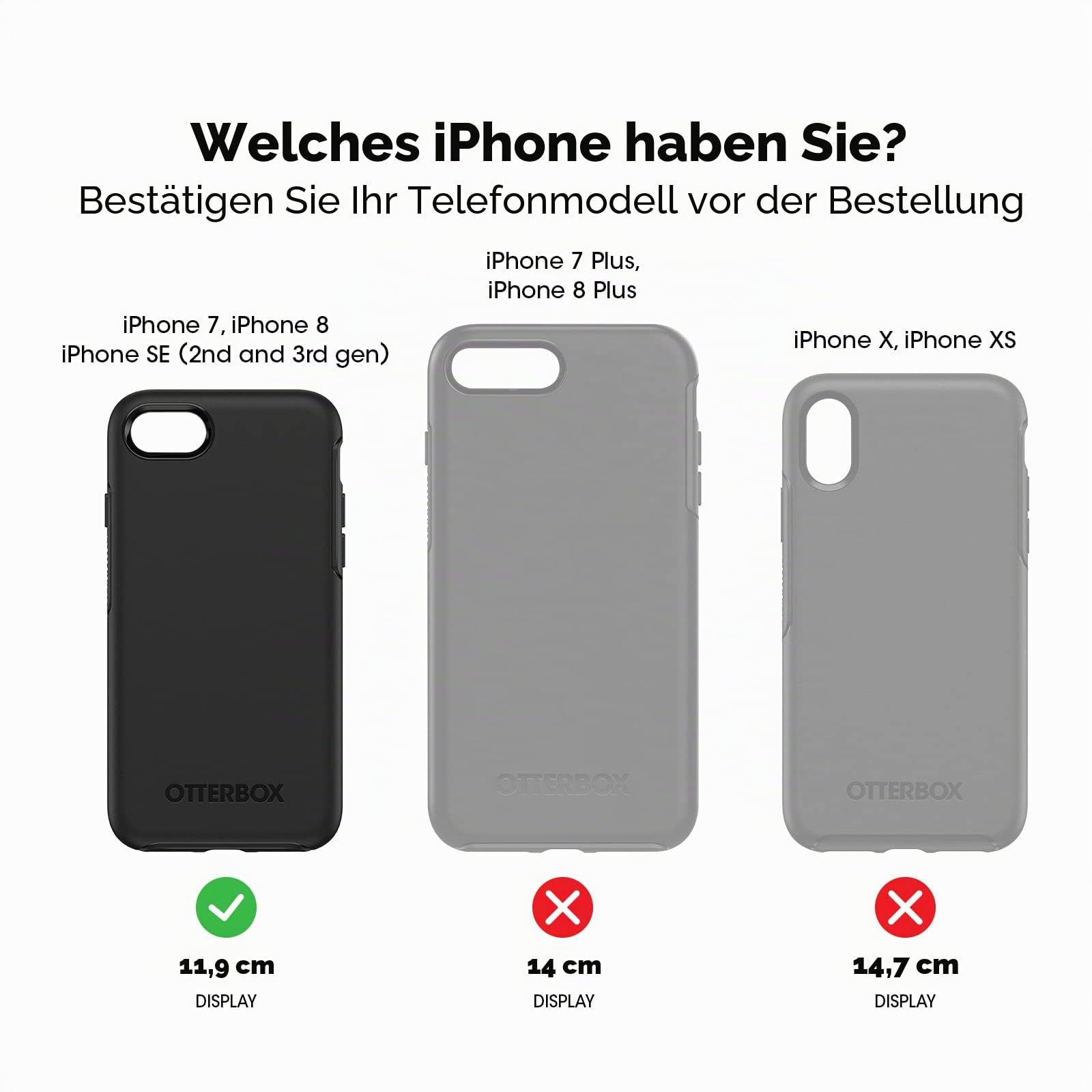 OtterBox Symmetry Clear Hülle für iPhone 7/8/SE 2020/SE 2022, stoßfest, sturzsicher, schützende dünne Hülle, 3X getestet nach Militärstandard, Cow Print