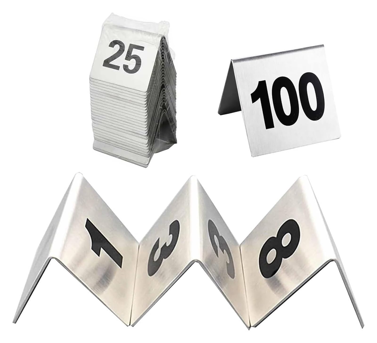 Stainless Steel Restaurant Table Number Sign
