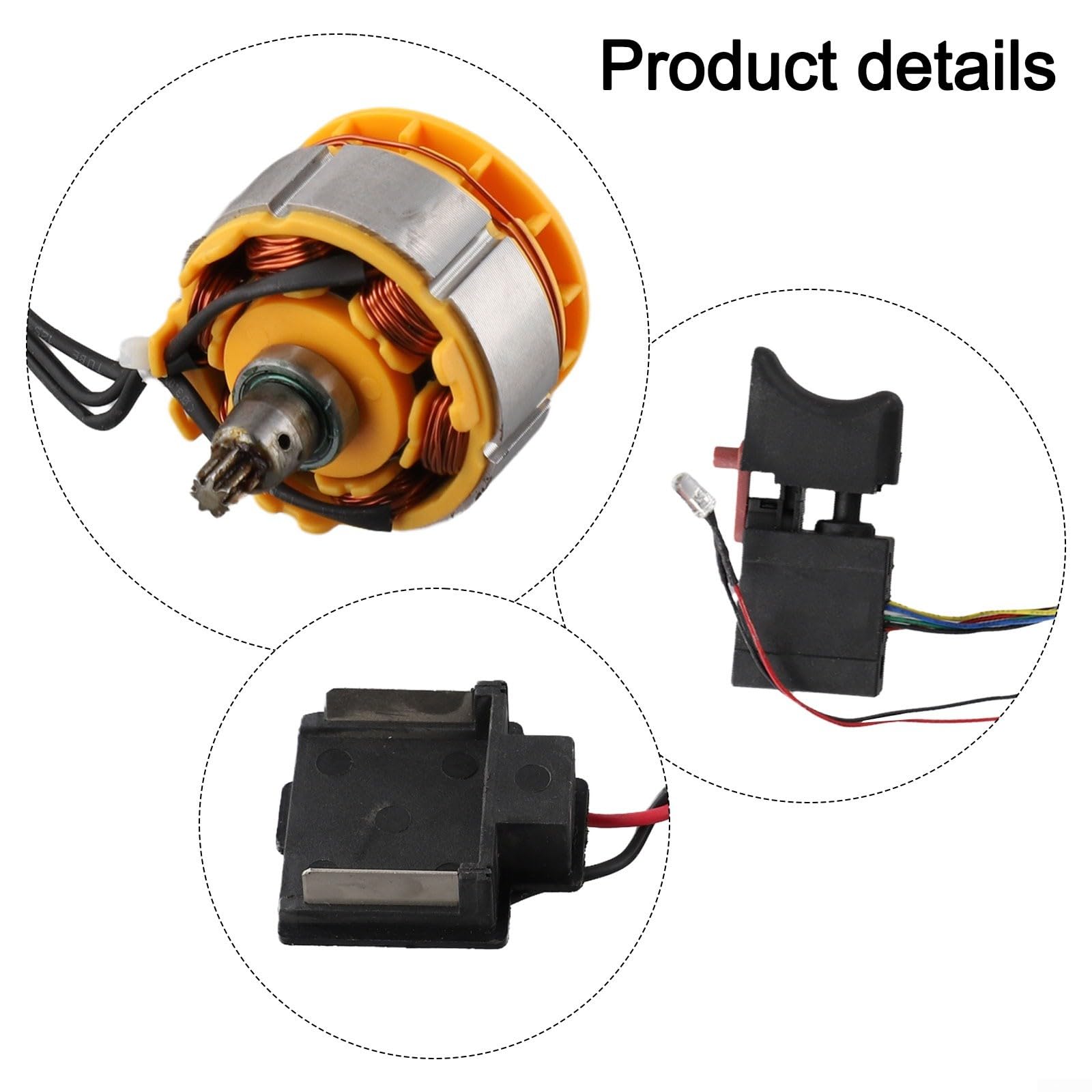 Carte de commande du moteur Brushless avec vitesse de rotation pour visseuse sans fil au lithium - Boîtier en métal compatible avec les outils électriques sans balais