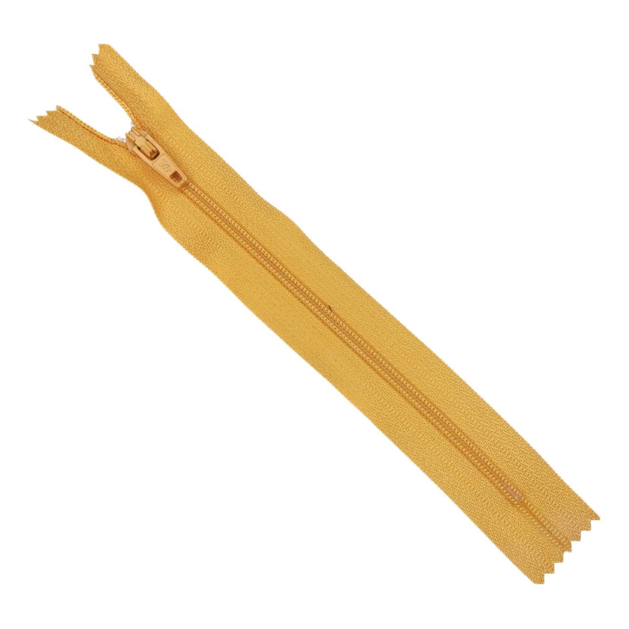 Simon Browne Crafts 14 Inch 36cm Zip No3 Closed End Nylon Dress Skirt Etc 41 Colours BUY 1 Or 2 456D, 122 Light Gold, Pack of 2