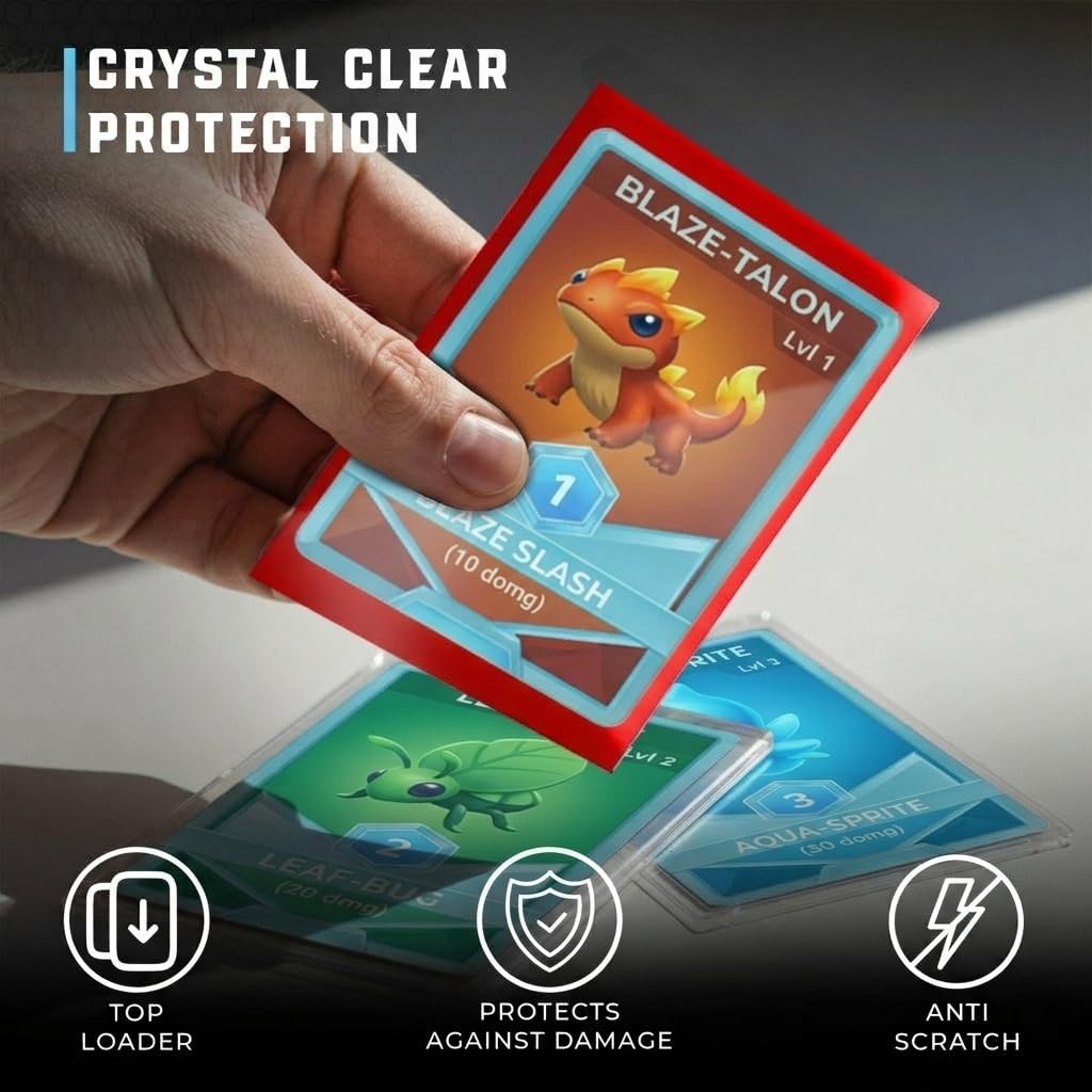 card guard sleeves review Amazon.com: CardGuard Premium Clear Card Sleeves, 100ct – Standard Size  Penny Sleeves for Pokémon, Sports Cards, Baseball, Football, and  Collectible Trading Cards – Acid-Free, PVC-Free, Durable Protection, Red :  Toys & Games