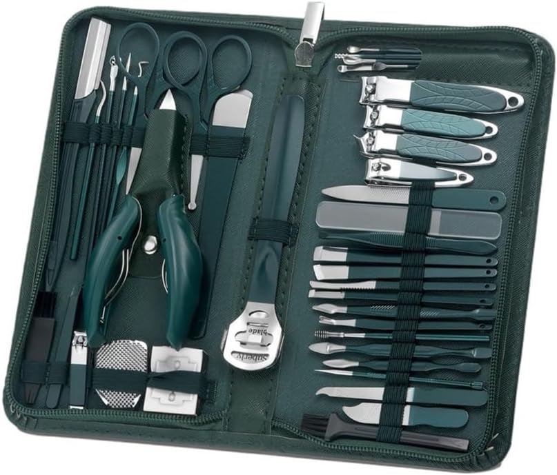 Nail Clippers 40 pcs Full Function Manicure Set, Stainless SteelNail Clippers Pedicure Kit, Toenail Clippers Kit Nail kit(Black)