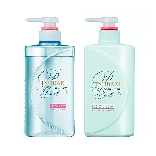 TSUBAKI Premium Cool Shampoo 16.6 fl oz & Conditoner 16.6 fl oz Set Par (Cool Minty Edition) SOFIA by ODE