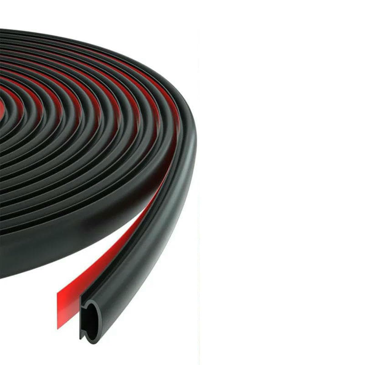Yfshc Black 10X6mm 6M 1Roll 6M/1Roll Window Dustproof Soundproof Bedroom Door Weather Sealing Strip 10 * 6Mm Self Adhesive Anti-Collision Sound Insulation-Black-10X6mm-6M 1Roll