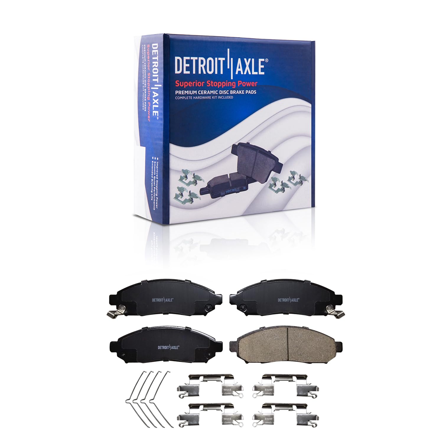 Detroit Axle - Front Ceramic Brake Pads for 2011-2013 Nissan Leaf