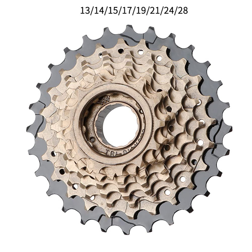 Corona Bici,Pignone Bici Flywheel filettato MTB 6 7 a 8 velocità Cassette per Biciclette MTB Ruovolto Ruota Libera da 13-28T 11-32T Bicicletta