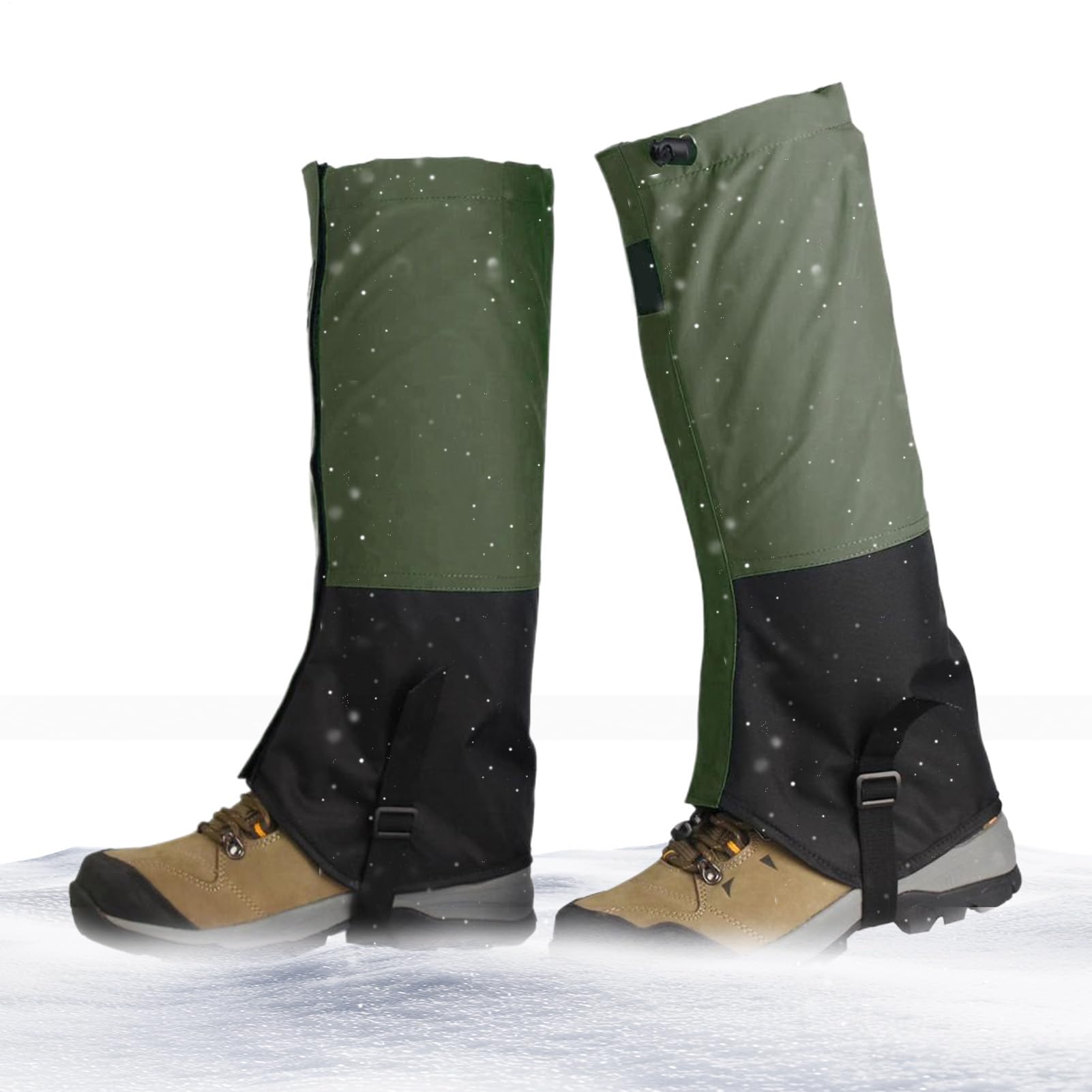 Polainas de pierna, impermeables, a prueba de serpientes, protector de pierna ajustable portátil para hombres y mujeres, escalada en nieve, senderismo, correr, invierno, caza, vadeo al aire