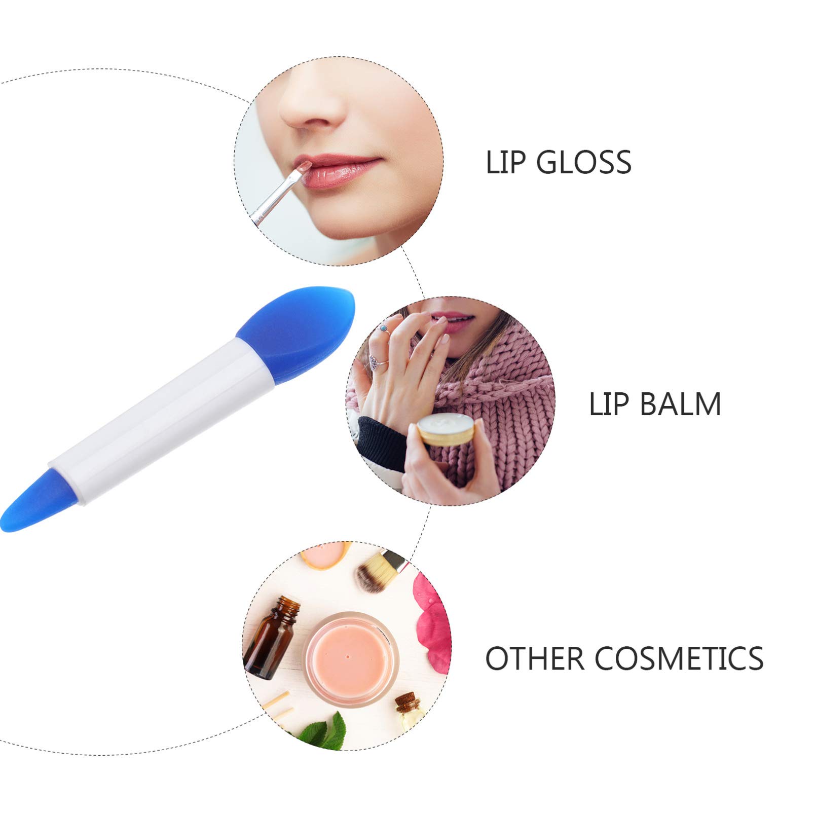 WOFASHPURET 1Set Double Headed Silicone Lipstick Applicator Versatile Makeup Tool for Effortless Lip Mask and Lip Gloss Application Easy to Clean and Store for Creative