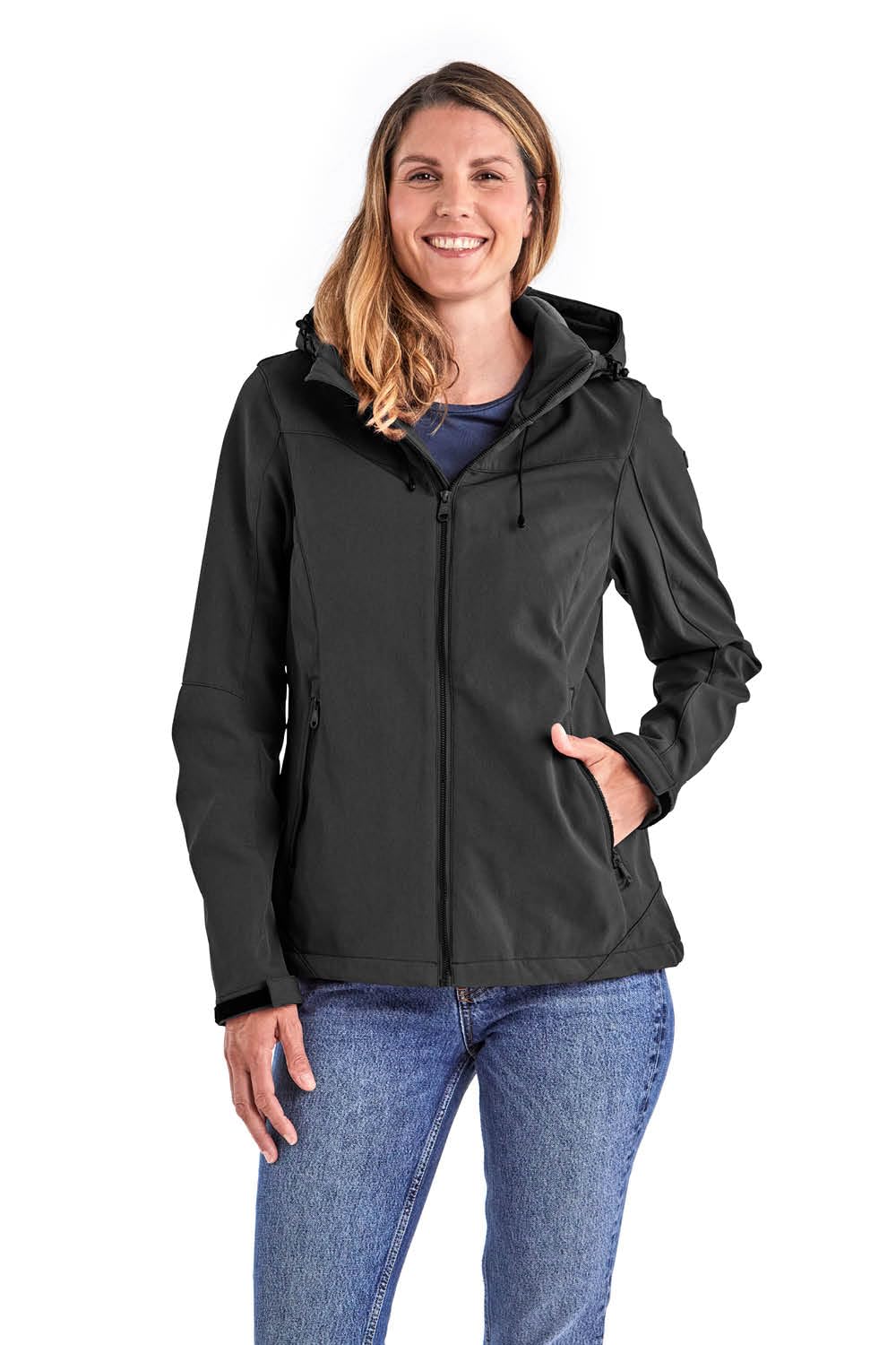 Killtec Damen Softshelljacke Softshell Jacke mit abzippbarer Kapuze Damen Softshelljacke wasserabweisend, Winddicht, atmungsaktiv