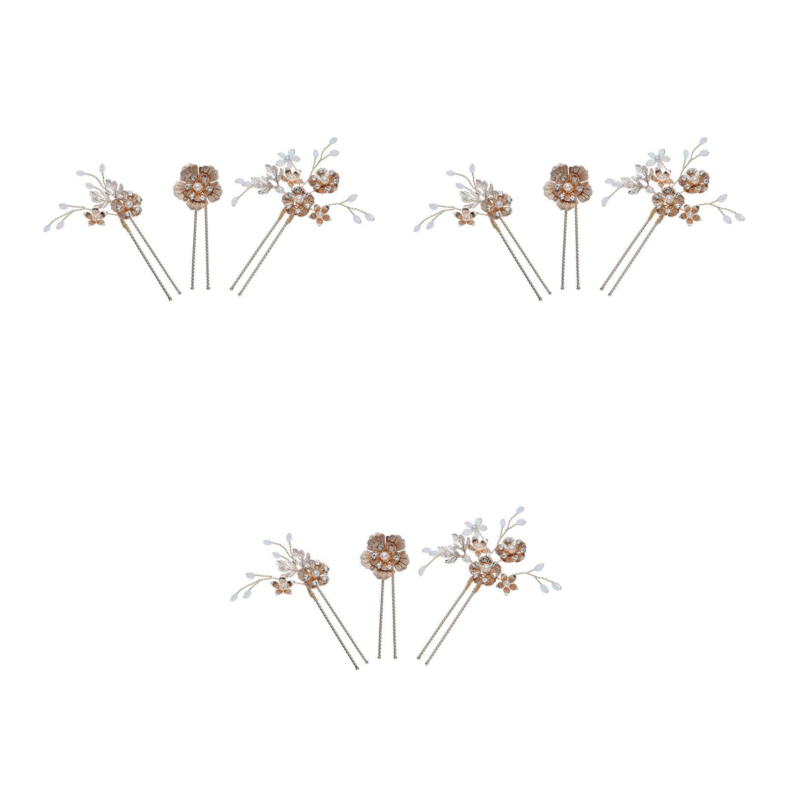 FOMIYES 9piezas Horquillas Cabello Diseño De y Pedrería Para Novias Accesorios De Boda y