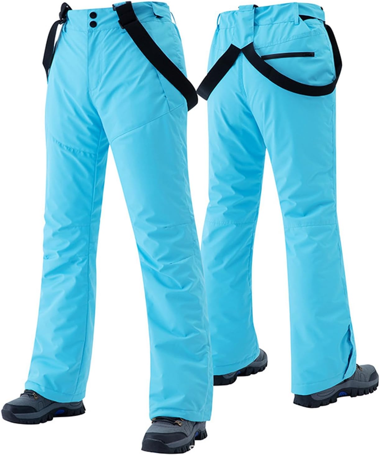 YRAETENM Women's Ski Bibs Snowboard Pants Winter Windproof Waterproof Snow Pants Bib Overalls with Detachable Suspender