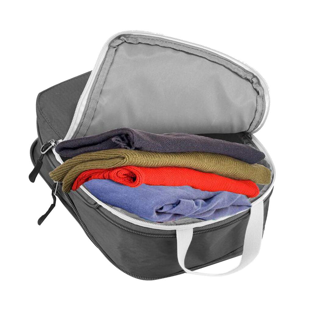 2 set di 3 borse impermeabili da viaggio per riporre i bagagli di grande capacità asciugamani cosmetici organizer borsa valigia viaggio nero