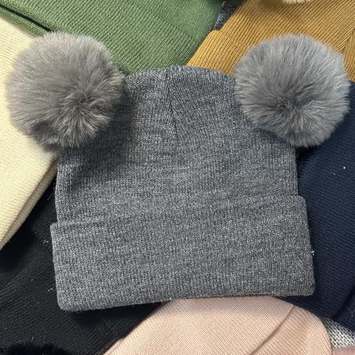 Baby Beanie Hats Toddler Infant Winter Hat for Boys Girls Newborn Beanies with Pom Pom4