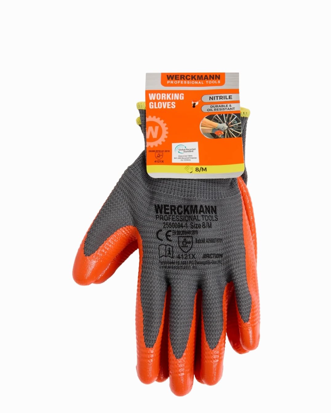 Werckmann Arbeitshandschuhe, grau/orange, 10 (XL) bei Günstiger Preis
