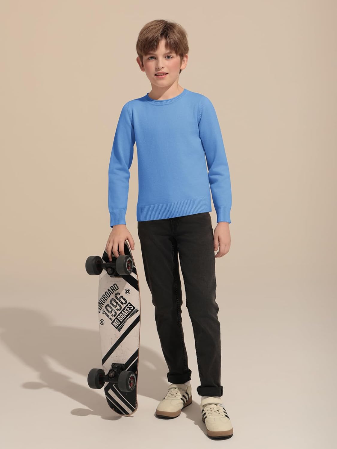 Haloumoning Boys Sweater Kids Fashion Long Sleeve Crewneck Knit Pullover Fall Winter Clothes 5-14 Years - Image 6