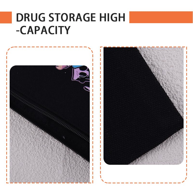 Medical Bag Organizer Pouches for Men Women Christmas Birthday Gifts for Girls Boys Travel Medicine Organiser Pouch Black Zipper Medicine Bag Portable First Aid Meds Organiser Bags3