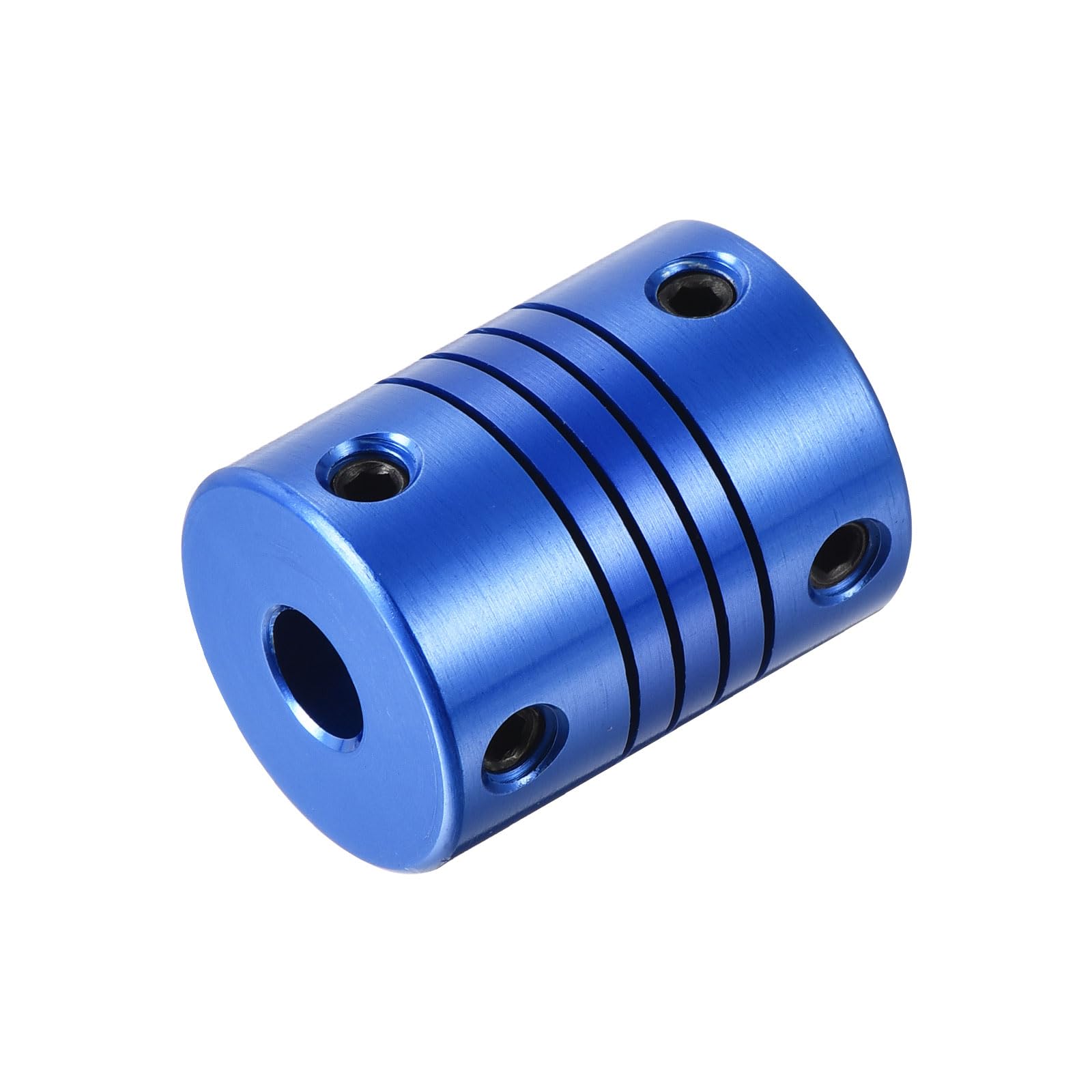 QUARKZMAN 1 szt. 6 mm do 6 mm sprzęgło ze stopu aluminium L25 x D19, elastyczny łącznik ze śrubami do enkoderów i silników, niebieski