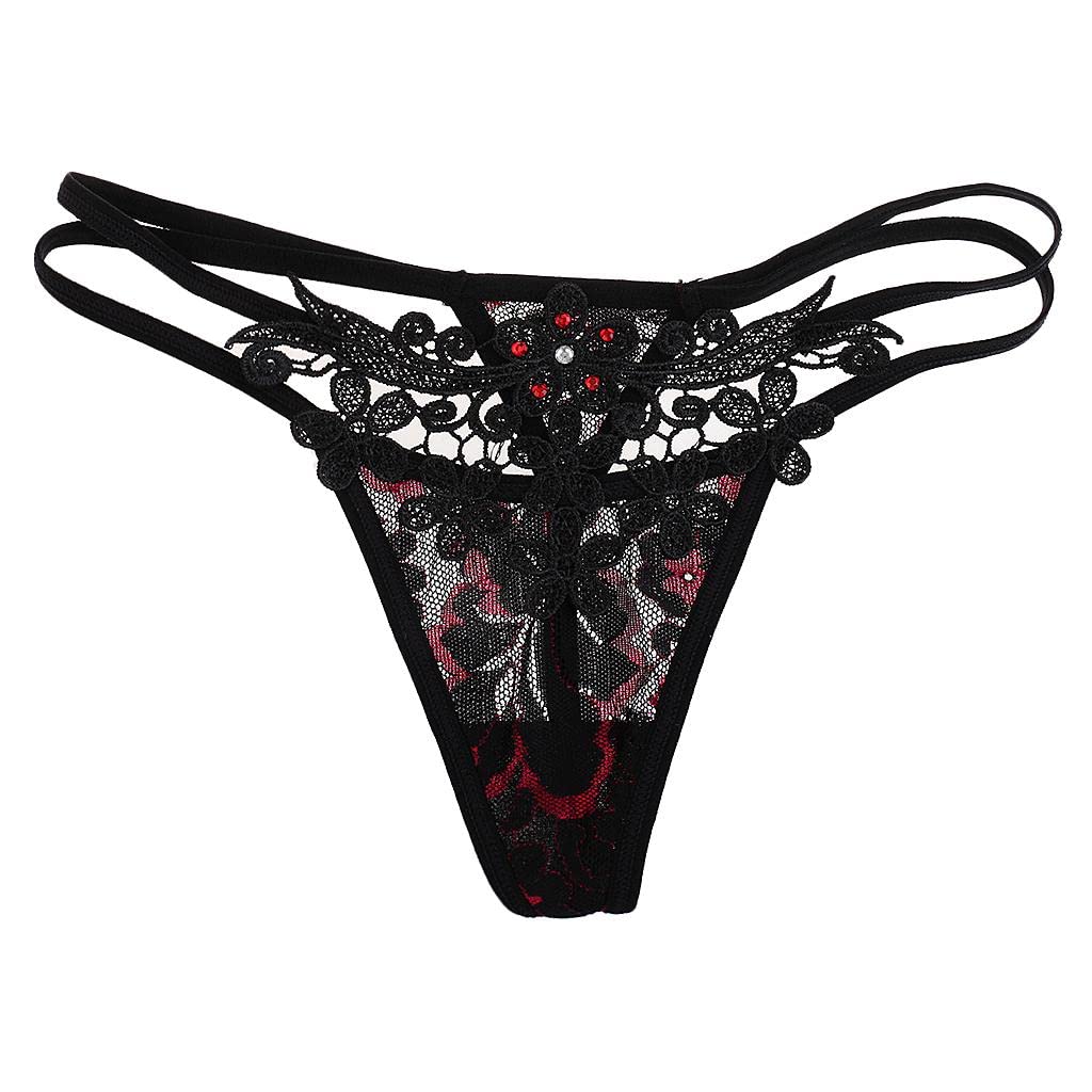 zoomella Women Lace Floral Briefs Lingerie Knickers Thongs Panties Underwear Black-picture-41