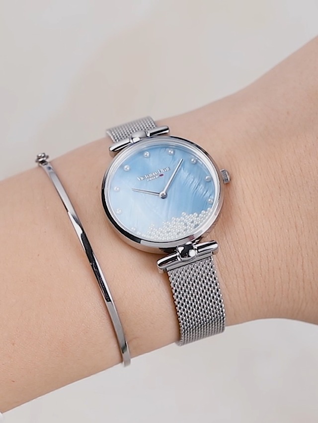 Philip Watch - Orologio Donna Eve Cassa E Bracciale In Acciaio Quadrante Rettangolare In Madreperla Con Diamanti R8253499501