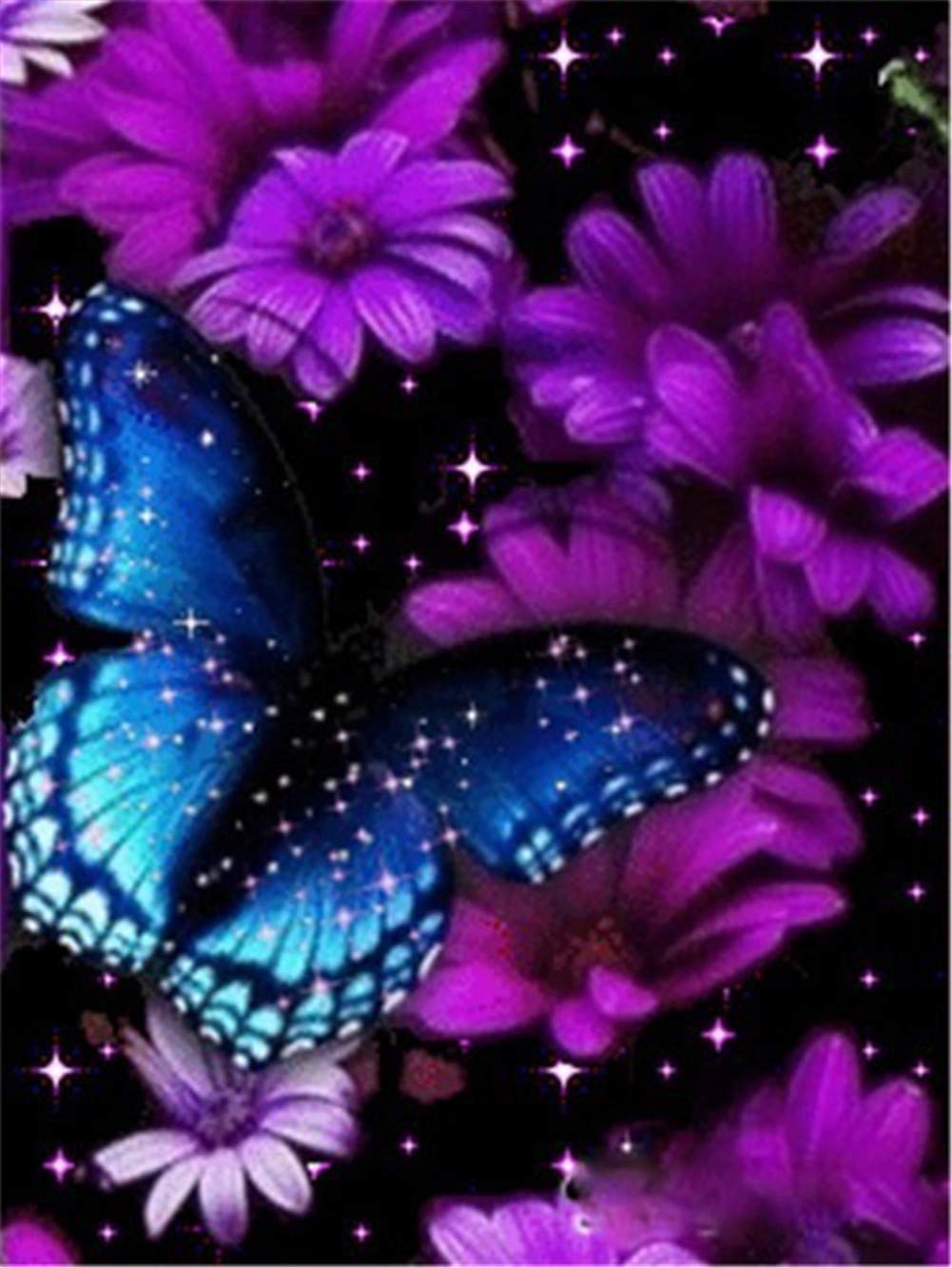 Diamond painting strass papillon 5D broderie carree complete 80x100