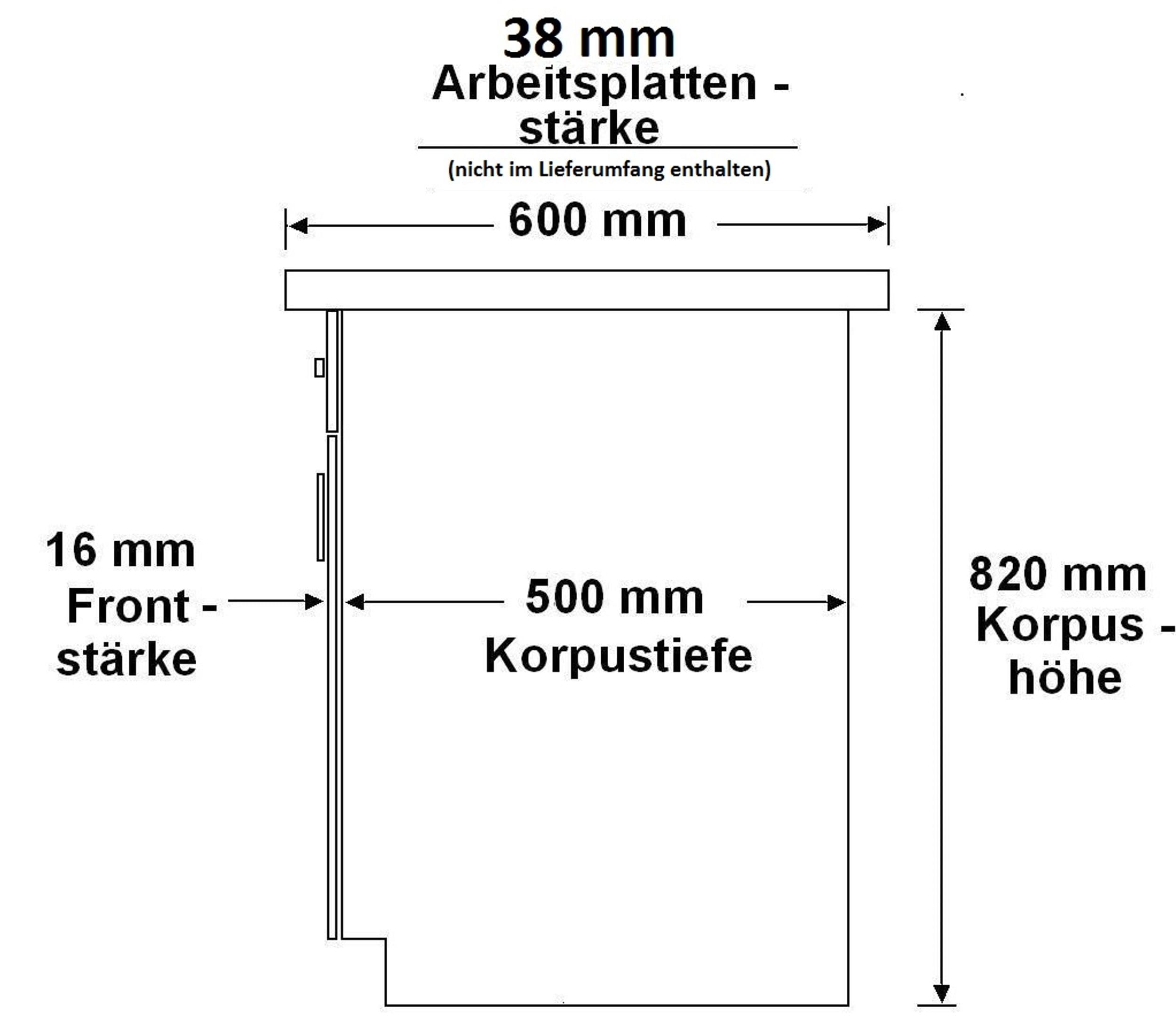 Kuechen-preisbombe Küchen Unterschrank 80 cm Siena Schwarz Küche Küchenzeile Küchenblock