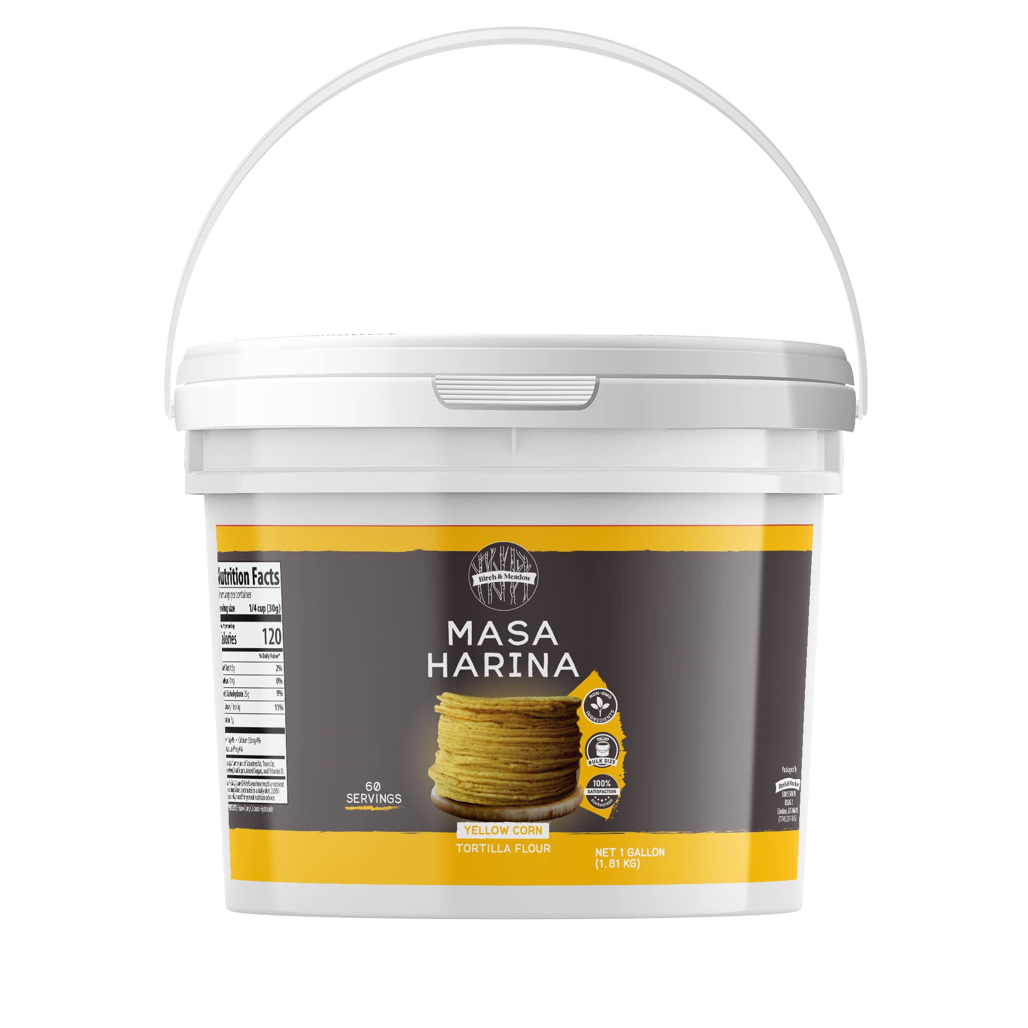 Buy Birch & Meadow 1 Gallon of Yellow Corn Masa Harina, Tortilla Flour