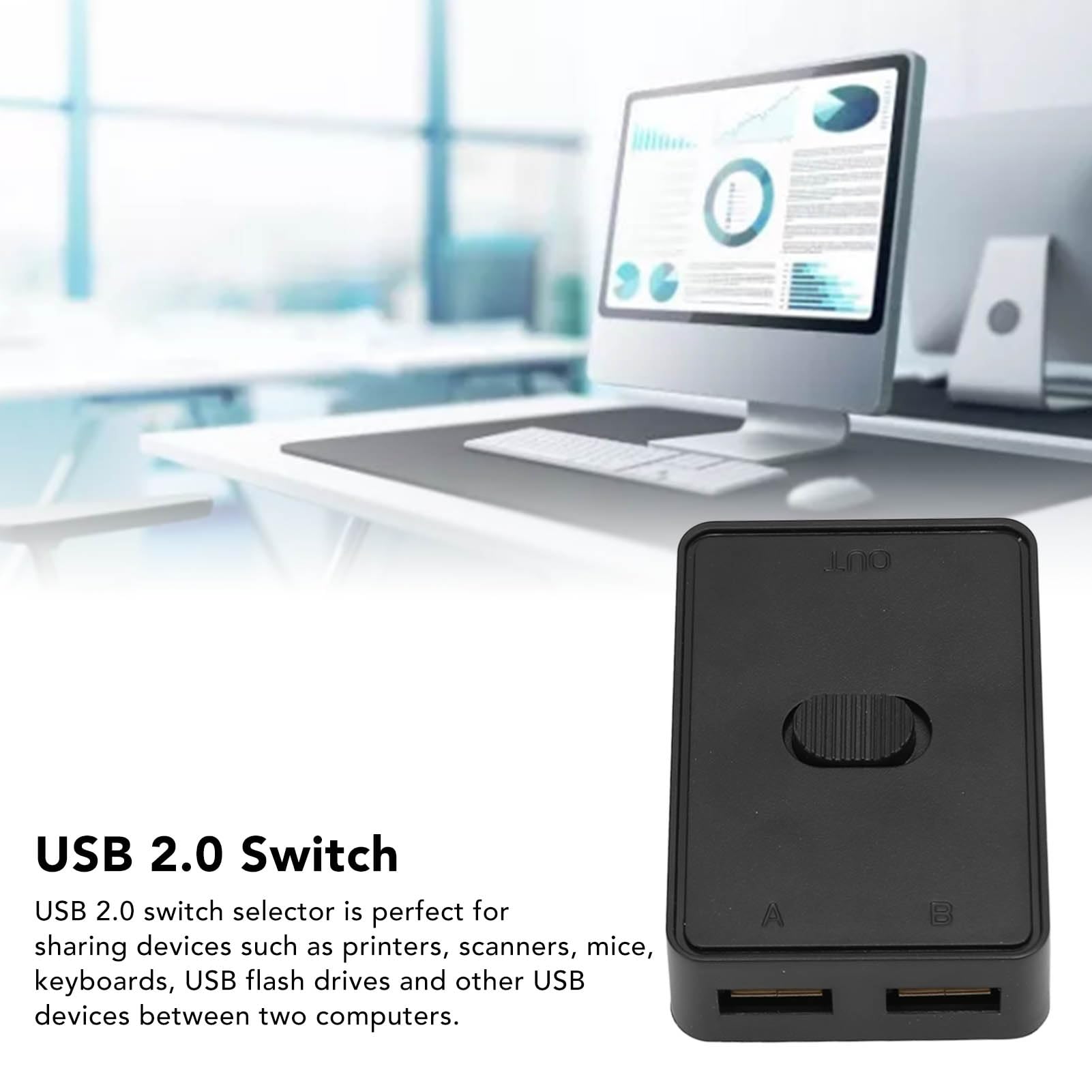 Przełącznik Dwukierunkowy USB 3.0, Dwukierunkowy Przełącznik Przełącznika USB 2 na 1 lub 1 na 2 Wyjścia, Kompatybilny z Systemami Mac i Linux
