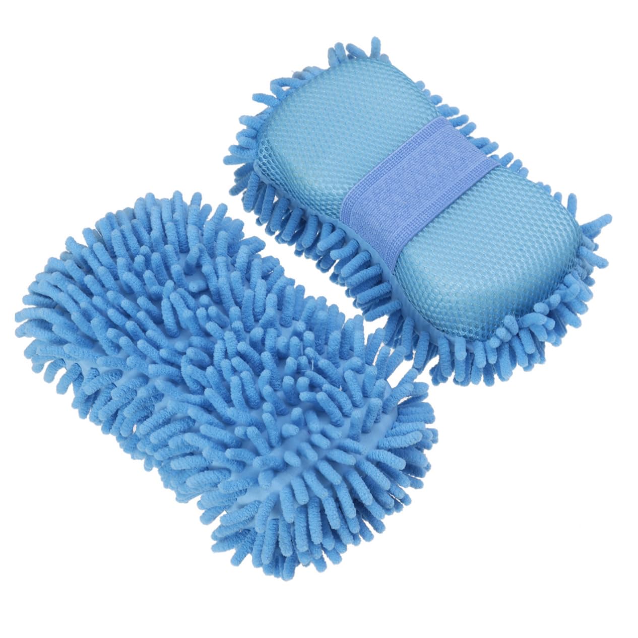 Hemobllo 6 Piezas Guantes de Microfibra Ultrafinos para Lavado de Coche Alta Absorción y para Limpieza Eficaz de Carrocería Cristales y Tapicería Color Azul
