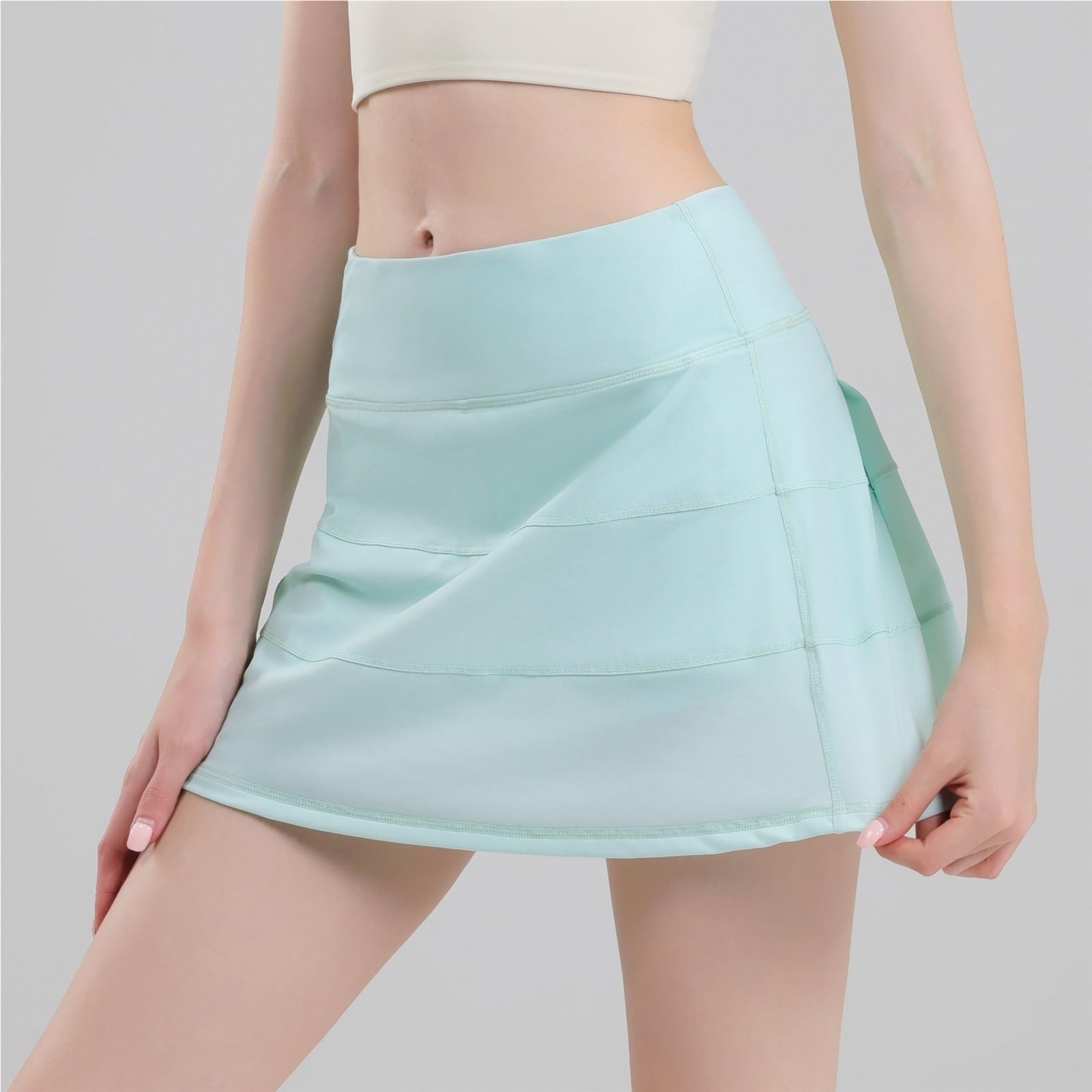 Falda Corta de Tenis Transpirable for Mujer, Faldas Plisadas Yoga, Falda Cintura Alta for Correr en el Gimnasio para Mujer