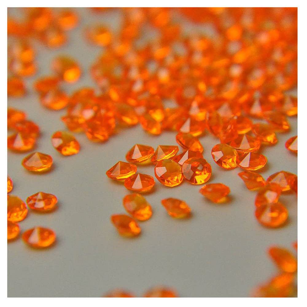 GIVBRO5000pcs Wedding Diamond Beads Scatter Wedding Crystals Bliss Clear Confetti Diamonds Beads for DIY Craft Jewelry Making Orange