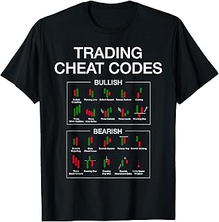 Trading Cheat Code Candlestick Pattern Funny Stock Trader T-Shirt