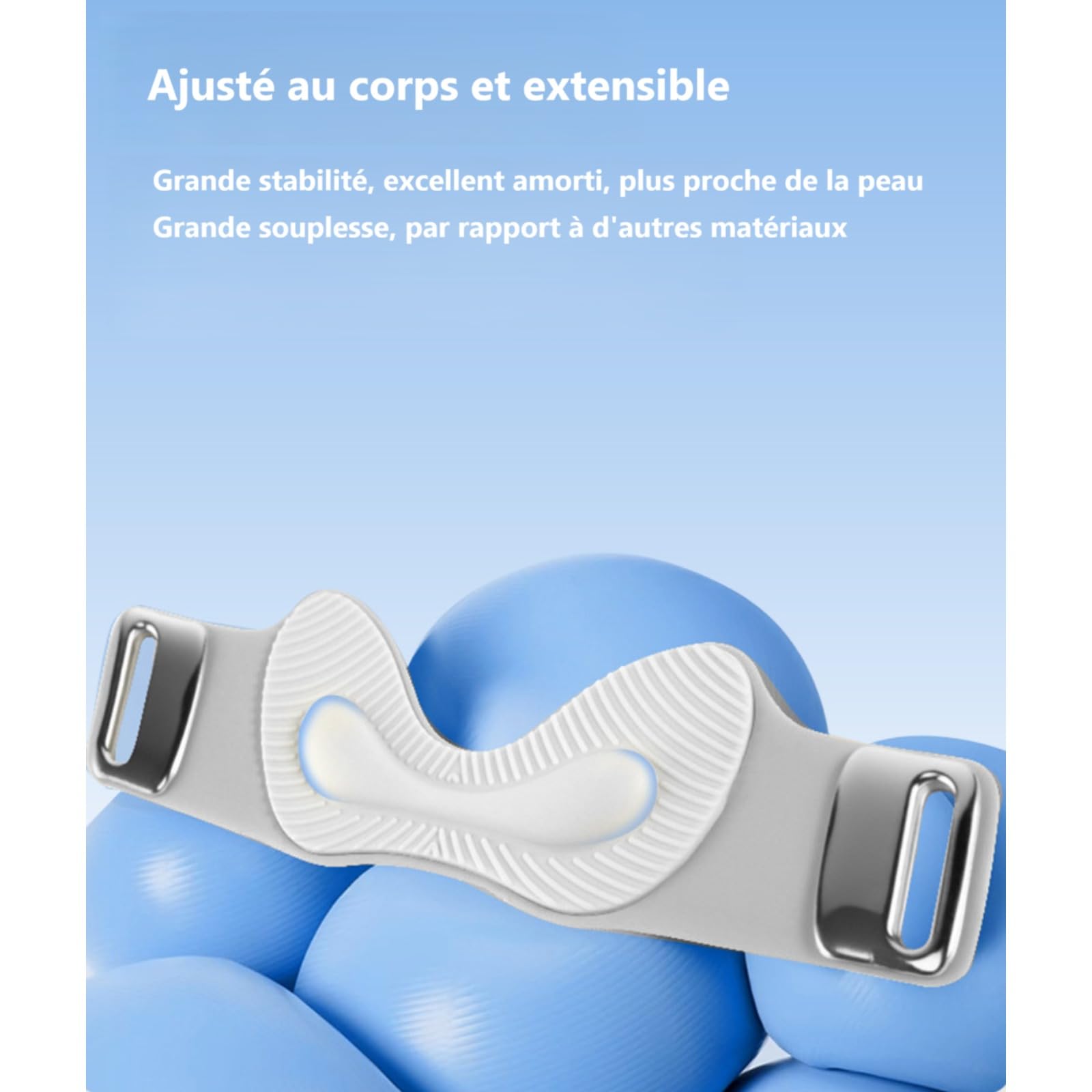 Inolyo Support Rotulien Réglable Antidérapant, Sangle Rotulienne Genoux(noir,2pcs)