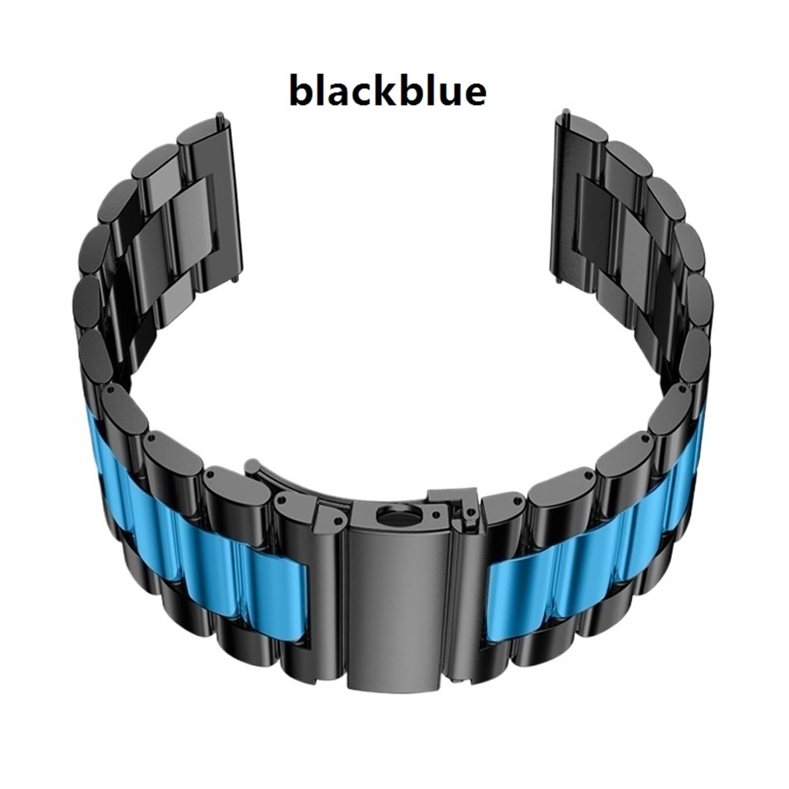 Cinturino di ricambio in acciaio inossidabile da 20 mm e 22 mm, unisex, adatto per accessori tradizionali (nero rosso, 22 mm)