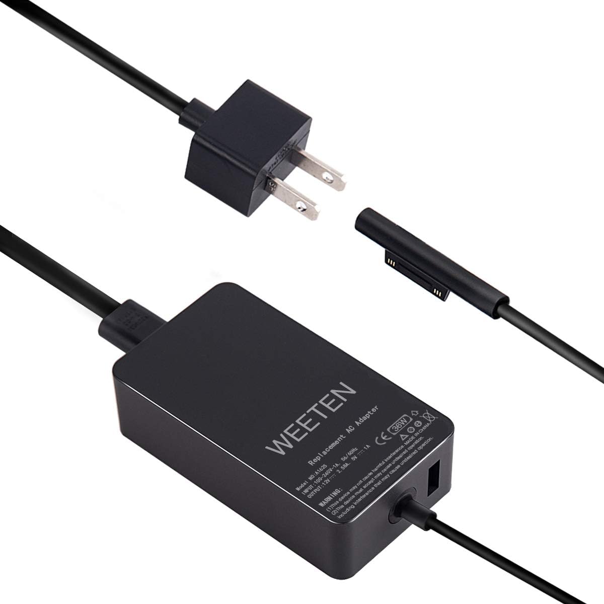 Amazon Crazy 🔥 Deals WEETEN 36W 12V 2.58A Surface Power Supply Compatible for Microsoft Surface Pro 3 Pro 4 Pro 5 Pro 6, Surface Go, Windows Tablet AC Adapter Charger Replacement Cord with USB Port 1625