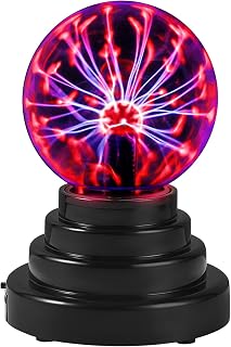 3 Inch Plasma Ball Lamp, Touch Sensitive Interactive Plasma Lamp Educational Science Kits Novelty Toys for Kids Adults,USB& Batteries Operated(Batteries are Not Included)
