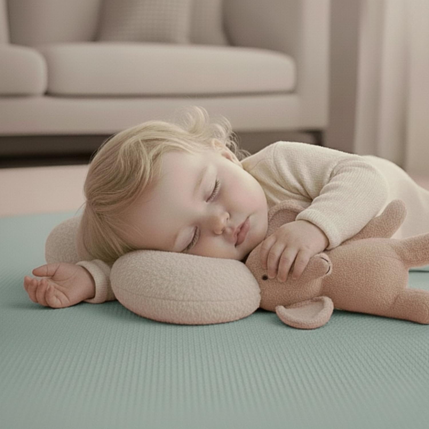 LittleTom 18 Piezas Alfombra Bebé Desde el Primer Mes - 30x30 Colchoneta de Espuma EVA Acolchada - Superficie Puzzle Antideslizante para Niños Pequeños - Suelo Protector para la Habitación Infantil