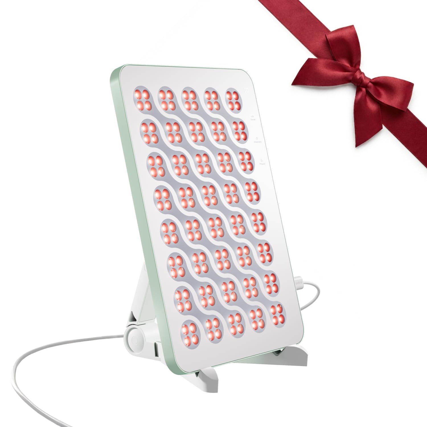 Nanoleaf Rotlichtlampe, Infrarottherapie für Körper & Gesicht, 160 LEDs (jeweils Rot 630 + Nahinfrarot 850 nm), Red Light Therapy Panel mit 4 Intensitätsstufen, Timer, Brille + Ständer