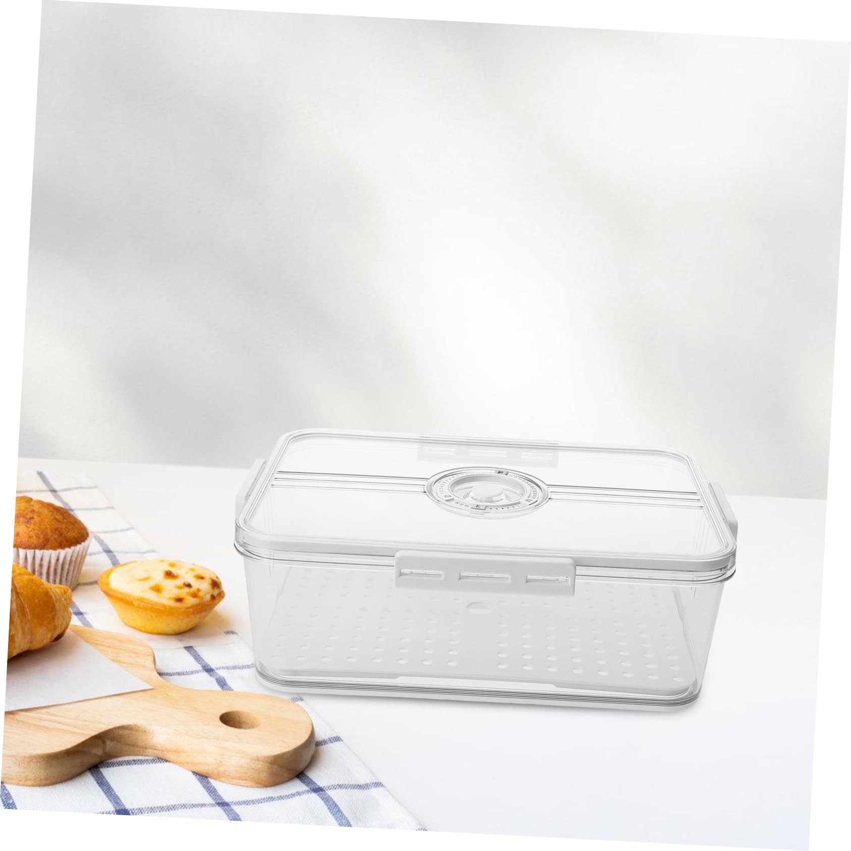 Zerodeko Brotkasten Moderne mit Deckel Xxl aus Kunststoff Luftdicht Frischebox für Selbstgebackenes Brot der Küchenarbeitsplatte